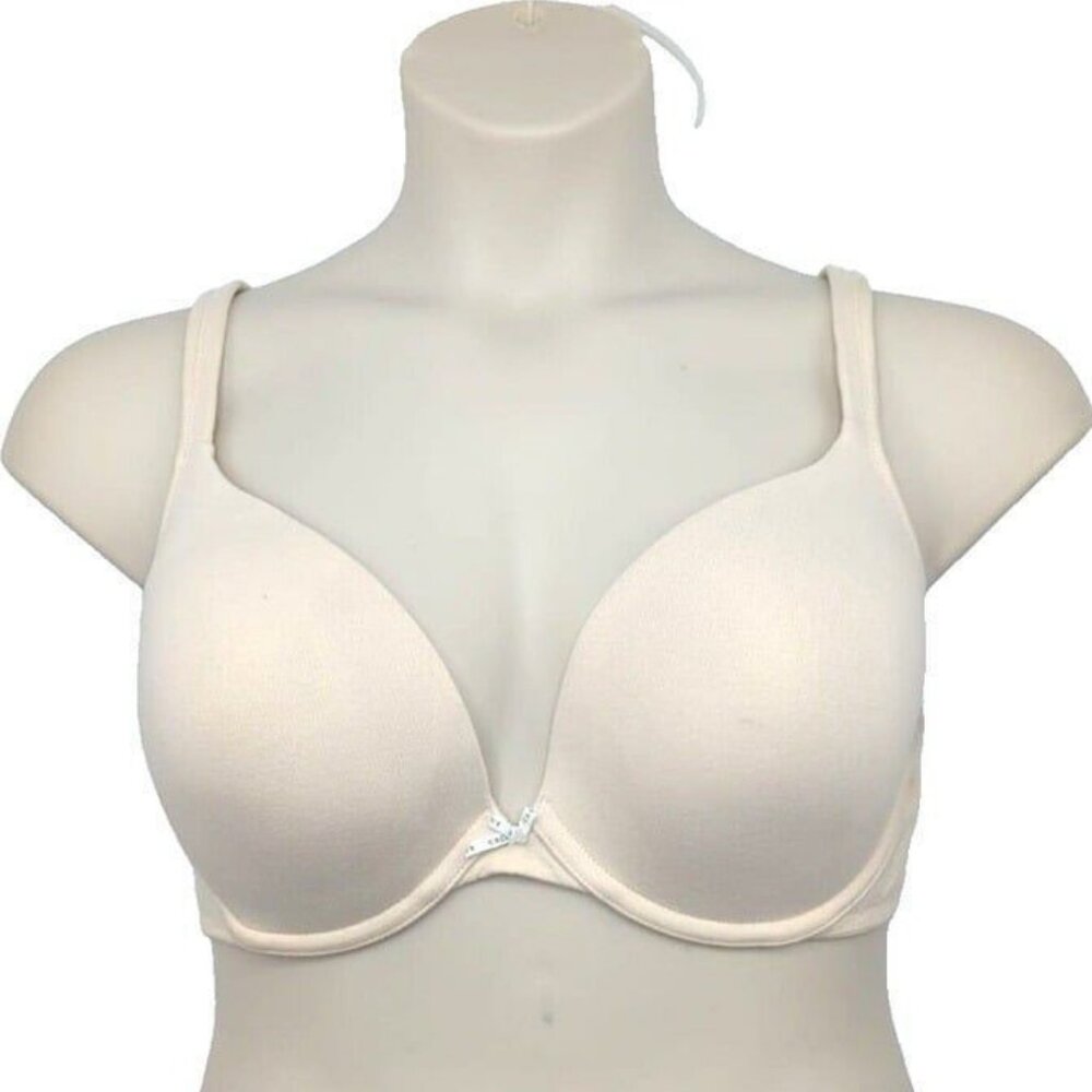 Lane Bryant Cacique Cotton Boost Plunge Bra Size 40H Beige